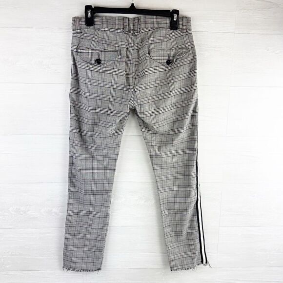 NSF Tashi Plaid Raw Hem High Rise Cropped Pants - Picture 4 of 6